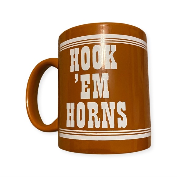 University of Texas Bevo vintage burnt orange hook ‘em horns coffee mug - Picture 2 of 2